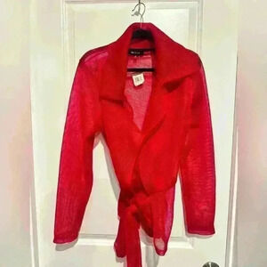 Size XL Ups & Downs Red Blouse
